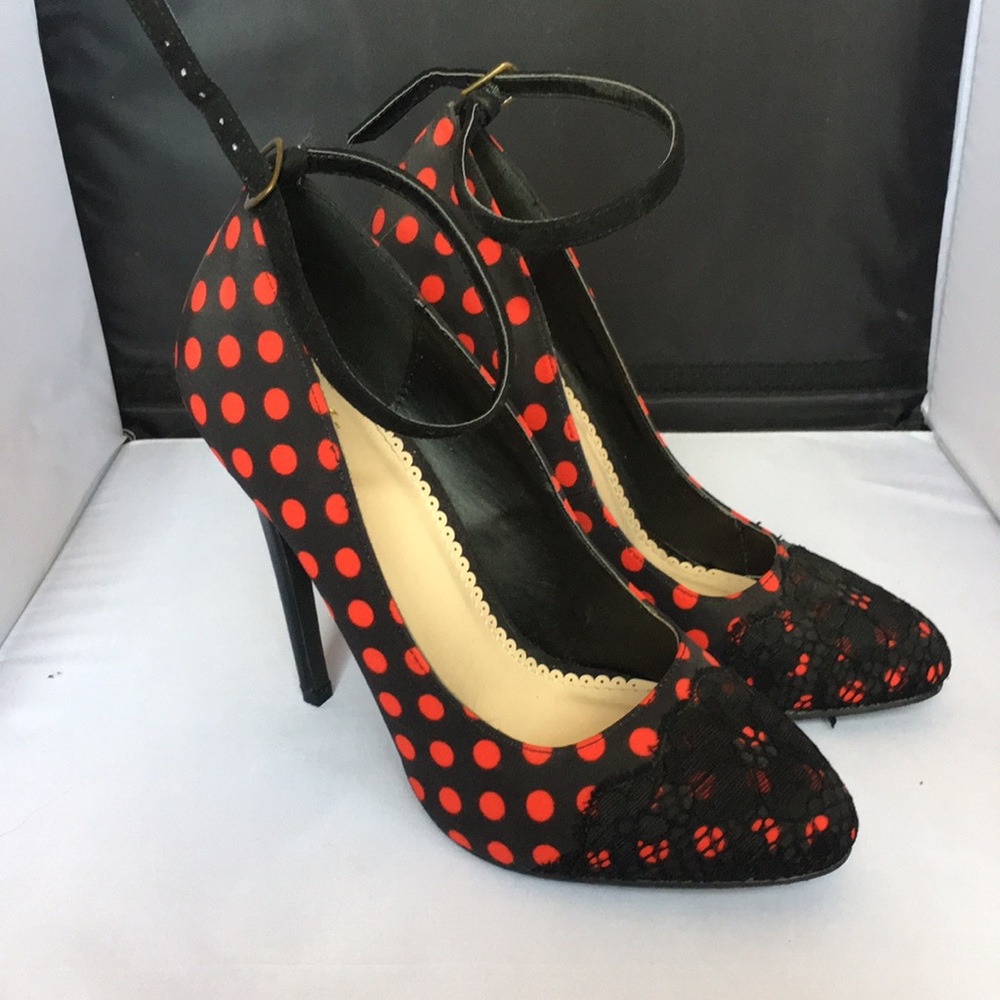 Sexy Red/Black Polka Dot Heels